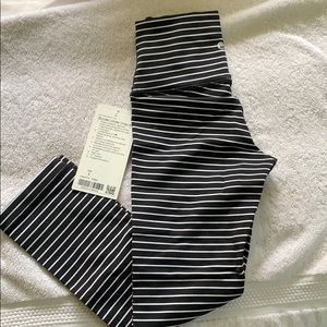 Lululemon Wunder Under  Striped Crop High Rise 2